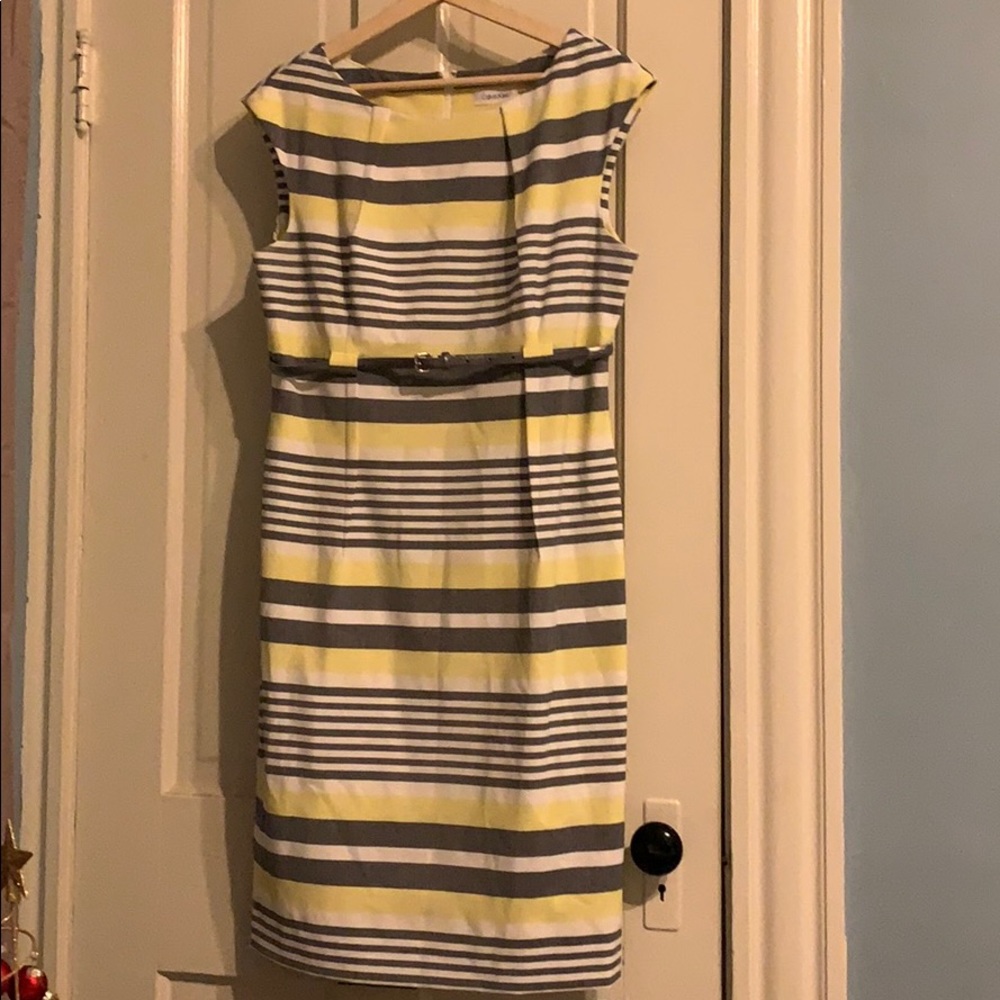Calvin Klein Striped Sheath Dress